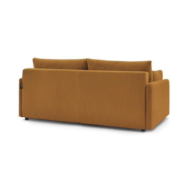 Iš kordinio velveto sulankstoma sofa garstyčių spalvos 211 cm Marcel – Bobochic Paris-image-4