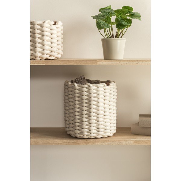 Iš tekstilės krepšys ø 25x25 cm Peach Skin Round M – Bigso-image-1