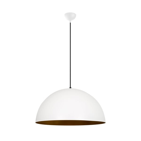Kabantis šviestuvas baltos spalvos ø 60 cm su metaliniu gaubtu Sivani – Opviq lights