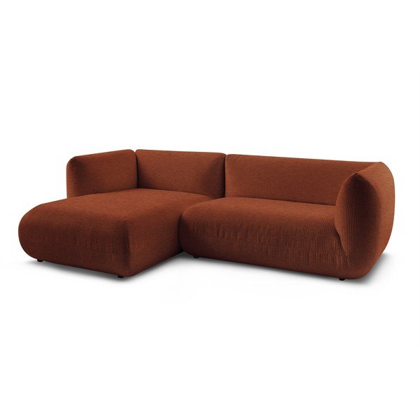 Oranžinė velvetinė kampinė sofa (kairysis kampas) Lecomte - Bobochic Paris-image-3