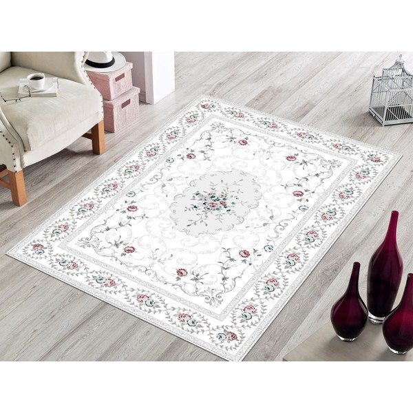 Baltai pilkas kilimas Vitaus Flora, 120 x 180 cm-image-2