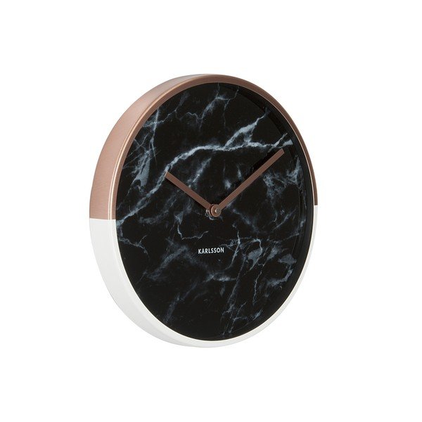 "Karlsson Marble Delight" marmurinis sieninis laikrodis su vario spalvos rodyklėmis-image-1