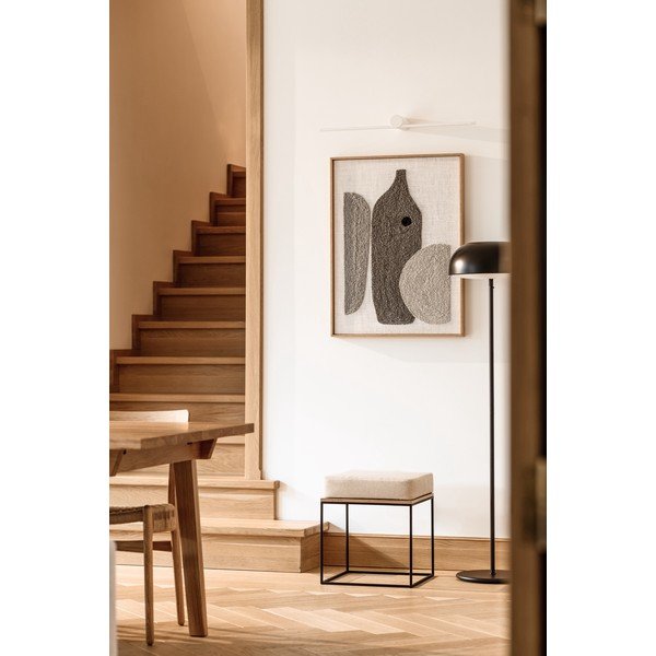 Juodos spalvos iš audinio taburetė Feo – noo.ma-image-4