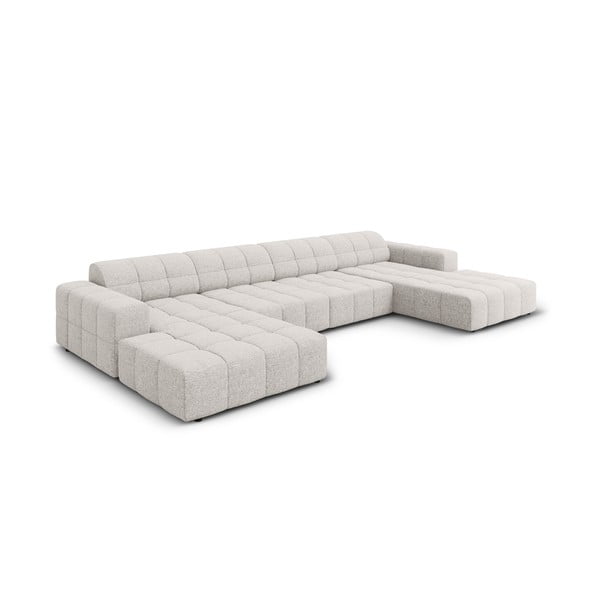 Kampinė sofa šviesiai pilkos spalvos („U“ formos) Chicago – Cosmopolitan Design-image-3