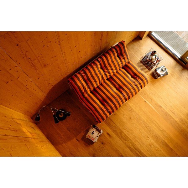 Oranžinės spalvos/rudos spalvos sulankstoma sofa 160 cm Roots – Karup-image-4