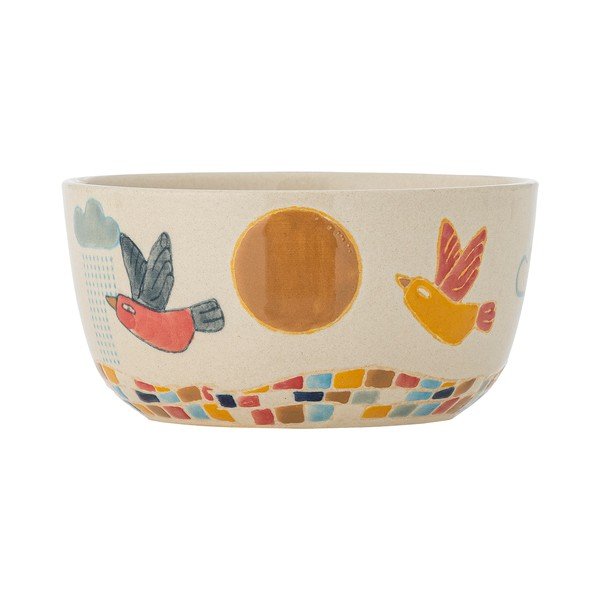 Kreminės spalvos iš akmens masės vaikiškas dubuo ø 12 cm Colorine – Bloomingville Mini