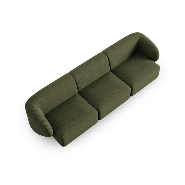 Žalios spalvos iš šenilinio audinio sofa 266 cm Paolo – Milo Casa-image-1