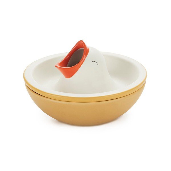 Skirta serviravimui geltonos spalvos/baltos spalvos iš keramikos mažas dubuo 250 ml Hungry Bird – Balvi
