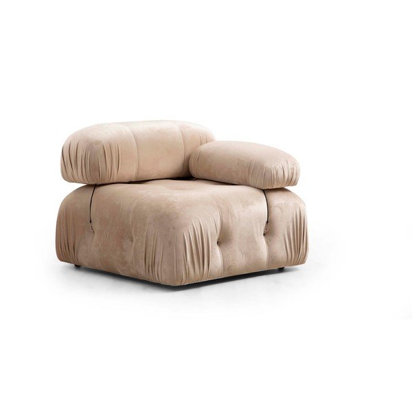 Iš velveto kampinė sofa smėlio spalvos (kintama) Bubble – Artie-image-3