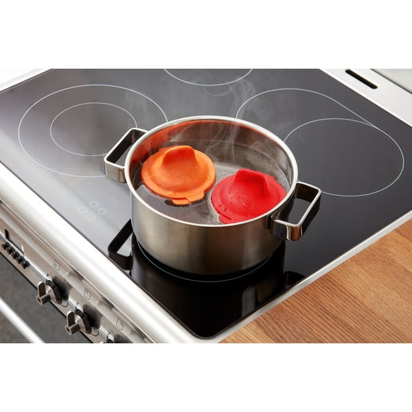 Raudona silikoninė forma kiaušiniams virti Lékué Pouched-image-1