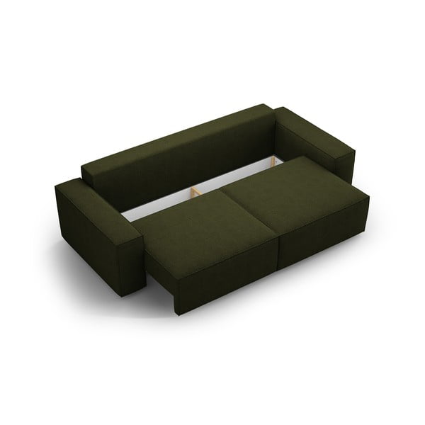 Iš boucle sulankstoma sofa tamsiai žalios spalvos 247 cm Jodie – Micadoni Home-image-3