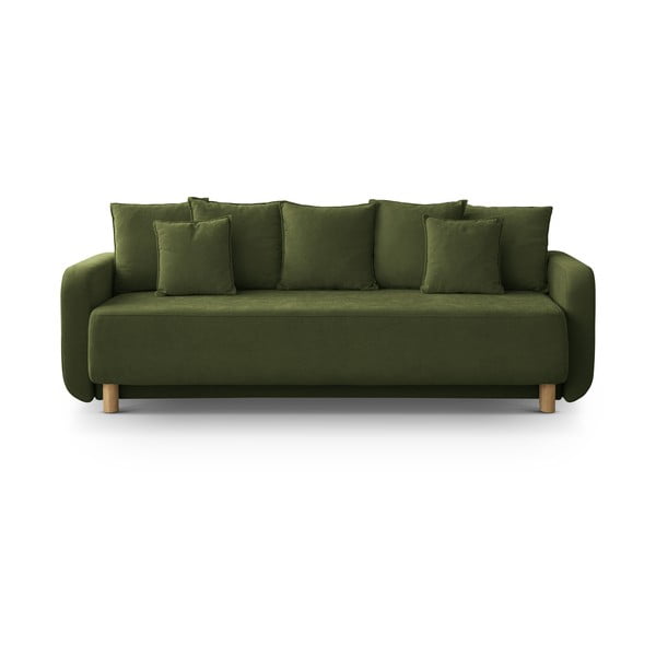 Žalios spalvos sulankstoma/su sandėliavimo vieta sofa 231 cm Elen – Micadoni 