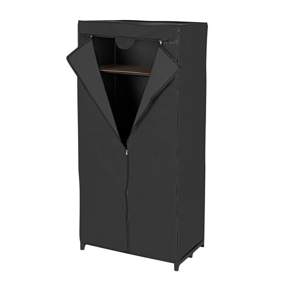 Juoda medžiaginė spinta Wenko, 160 x 50 x 75 cm-image-2