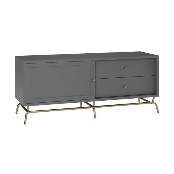 Pilkas TV staliukas 150x62 cm Madison - Støraa-image-2