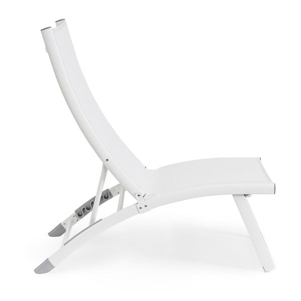 Baltos spalvos metalinis sodo šezlongas Taylor   – Bizzotto-image-2