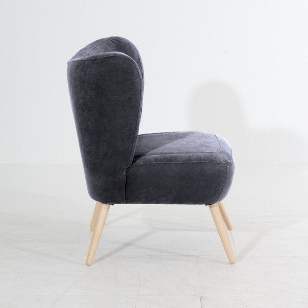 Antracito spalvos fotelis "Max Winzer Sari Velur-image-2