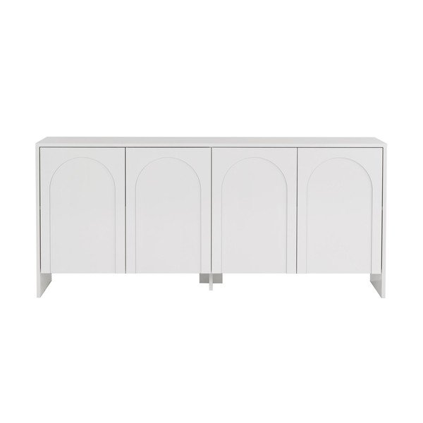 Baltos spalvos šoninė spintelė 180x80x45 cm Arlen  – Kalune Design-image-3