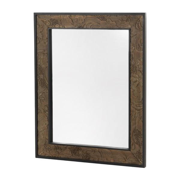 Sieninis veidrodis mediniame rėme "Geese Fionne", 100 x 80 cm