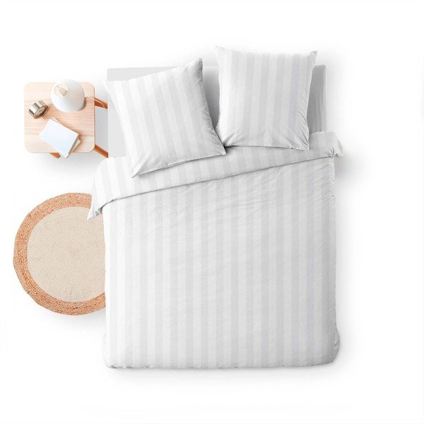 Iš mikropluošto dvigulė/itin ilga patalynė baltos spalvos 240x220 cm Cleo – douceur d'intérieur