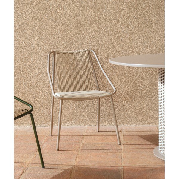 Kreminės spalvos/taupe spalvos sodo kėdė Zivia – Kave Home-image-1