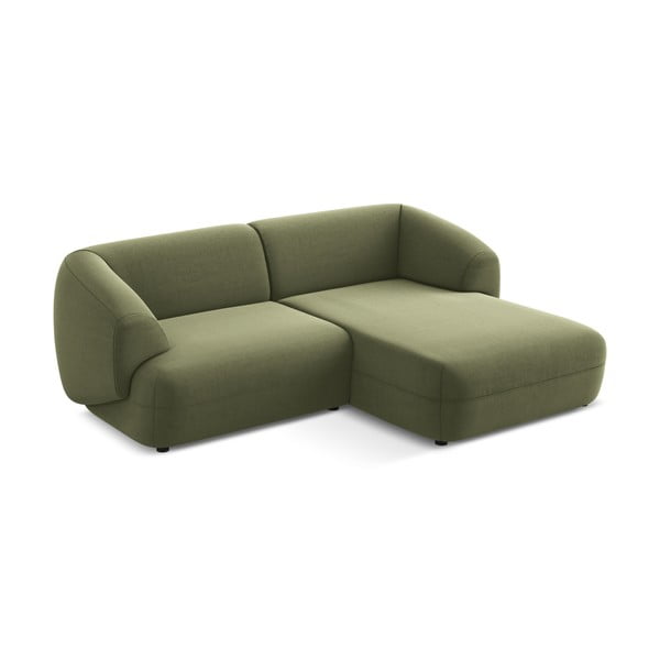 Žalios spalvos iš velveto kampinė sofa (su dešiniuoju kampu) Moana – Makamii-image-3