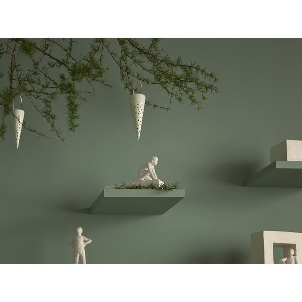 Balta keramikinė pakabinama dekoracija Kähler Design Cone, aukštis 14,5 cm-image-3