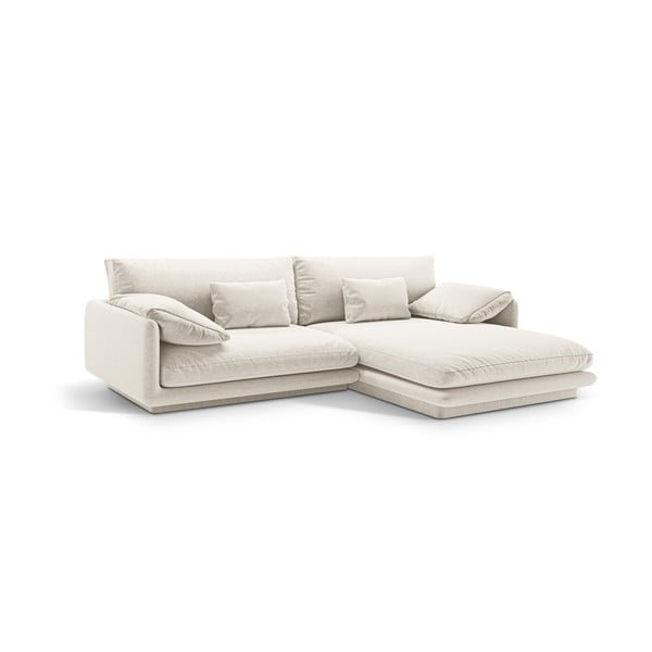 Kampinė sofa baltos spalvos (su dešiniuoju kampu) Torino – Micadoni Home-image-2