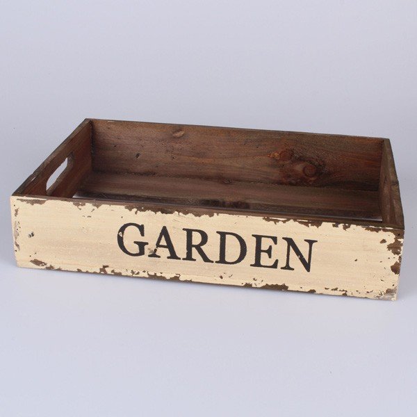 Medinis padėklas "Brown Garden", 39x27 cm