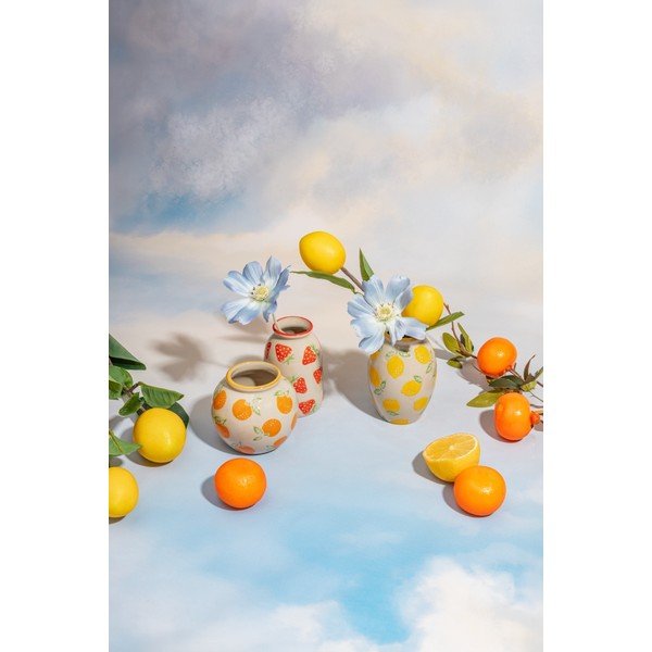 Iš akmens masės vazos 3 vnt. (aukštis 9,5 cm) Fruit – Sass & Belle-image-2