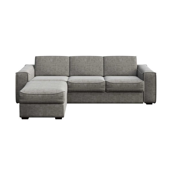 Pilkos spalvos kampinė sofa-lova Mesonica Munro, kairysis kampas, 288 cm