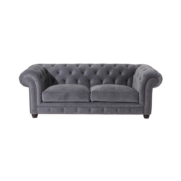 "Max Winzer Orleans Velvet" pilka sofa, 216 cm
