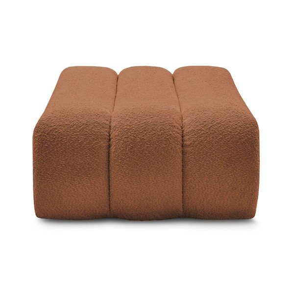 Oranžinės spalvos taburetė iš boucle Azra – Bobochic Paris-image-4