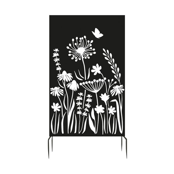 Iš metalo tvora juodos spalvos 100x186 cm Flowers – Esschert Design