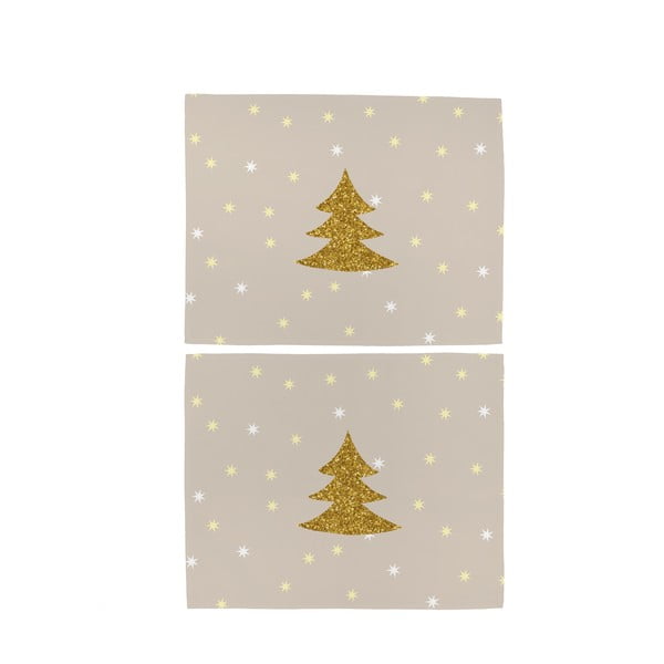 Iš tekstilės padėkliukai 2 vnt. su Kalėdų motyvu 35x45 cm Gold Tree – Butter Kings
