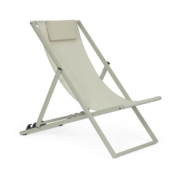 Taupe spalvos metalinis sodo šezlongas Taylor – Bizzotto