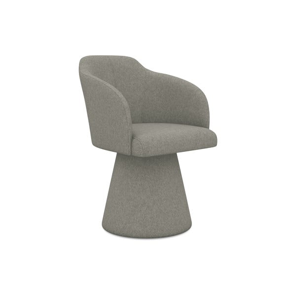 Pilkos spalvos iš audinio valgomojo kėdė Kanoa – Makamii