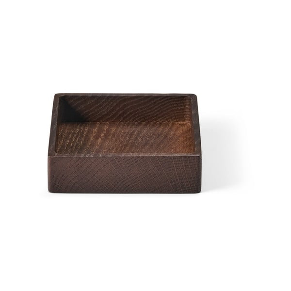 Dekoratyvinė rudos spalvos iš medžio daiktadėžė 11x11x3 cm Square S – LIND DNA