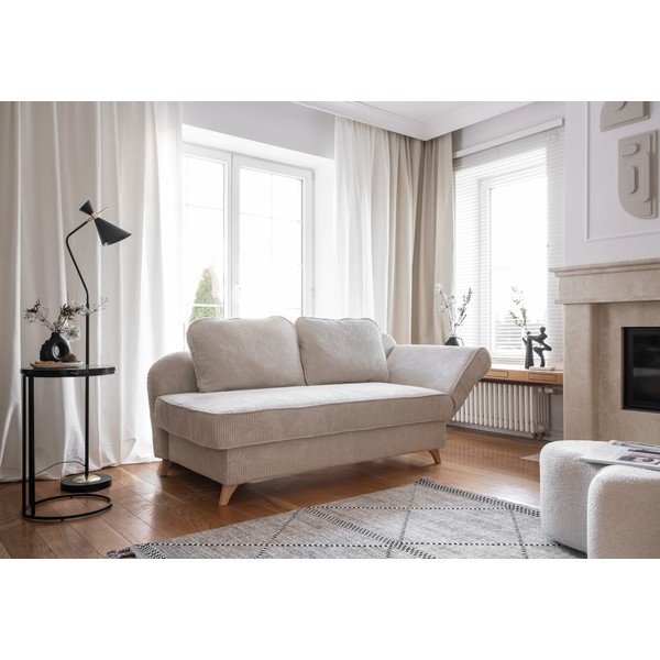 Smėlio spalvos iš kordinio velveto gultas (su dešiniuoju kampu) Chic Charlotte – Miuform-image-4