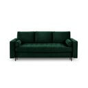 Žalia aksominė sofa-lova Milo Casa Santo