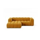 Kampinė sofa geltonos spalvos (su kairiuoju kampu) Lupine – Micadoni Home