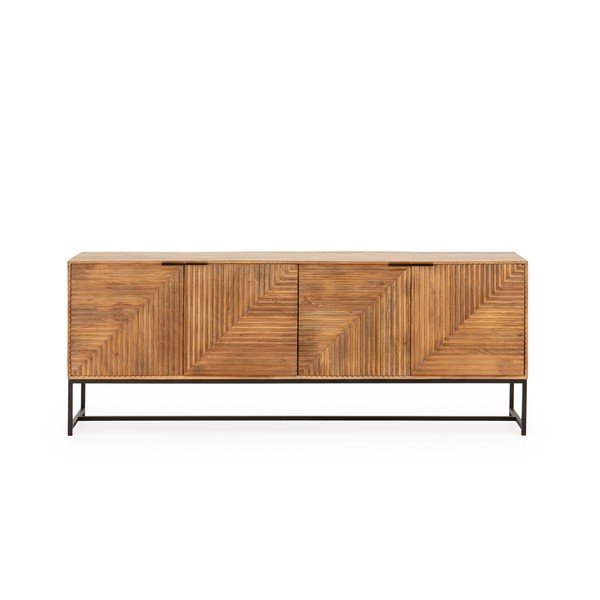 Natūralios spalvos iš mango masyvo šoninė spintelė 210x80x40 cm Nereida – MOME-image-3