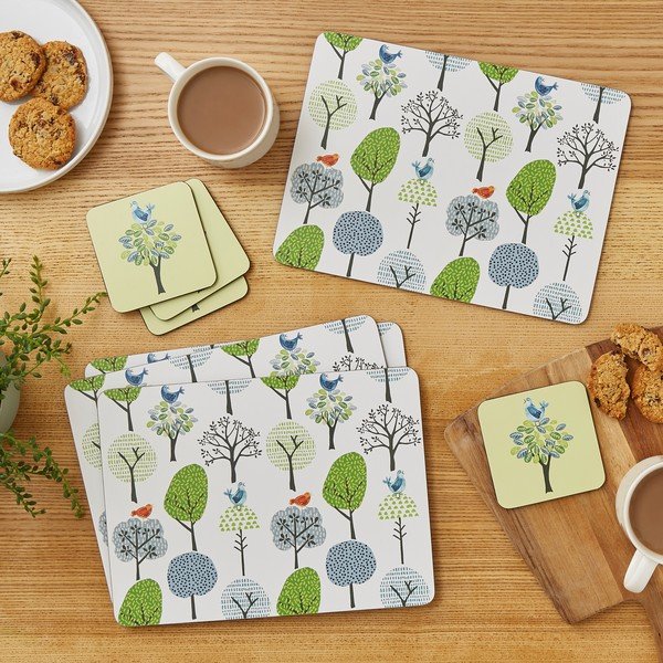Padėkliukai iš kamščio 4 vnt. Forest Birds – Cooksmart ®-image-1
