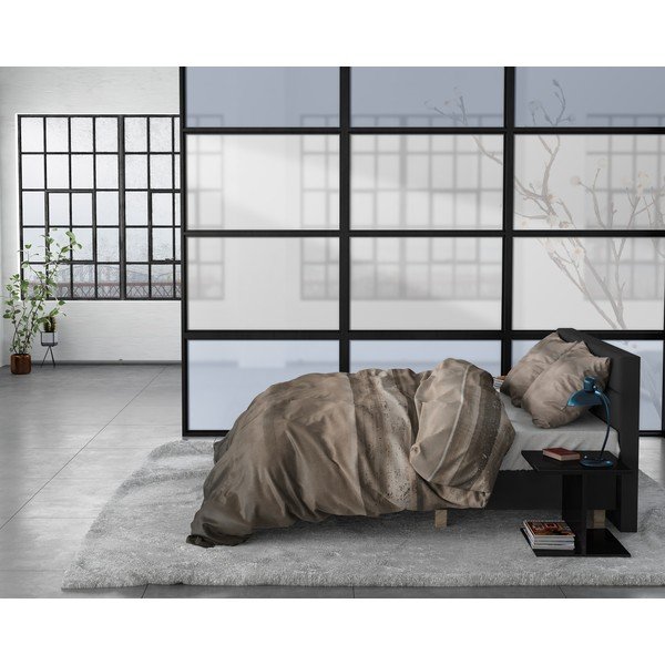 Ruda flanelinė viengulė patalynė Sleeptime Marcus Taupe, 140 x 220 cm-image-4