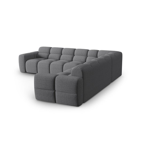 Kampinė sofa pilkos spalvos Lisa – Micadoni Home-image-3