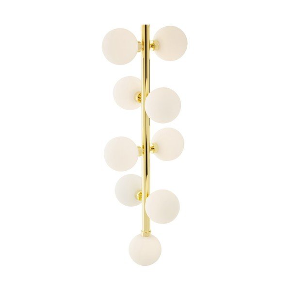 Baltos spalvos/auksinės spalvos iš metalo kabantis šviestuvas ø 27 cm su stiklo gaubtu Trieste – Premier Housewares-image-1