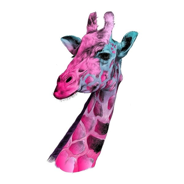Tapyba ant stiklo 3D Art Graphico Žirafa, 50 x 50 cm