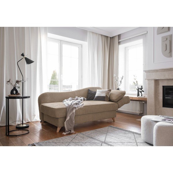 Taupe spalvos iš kordinio velveto gultas (su dešiniuoju kampu) Chic Charlotte – Miuform-image-2