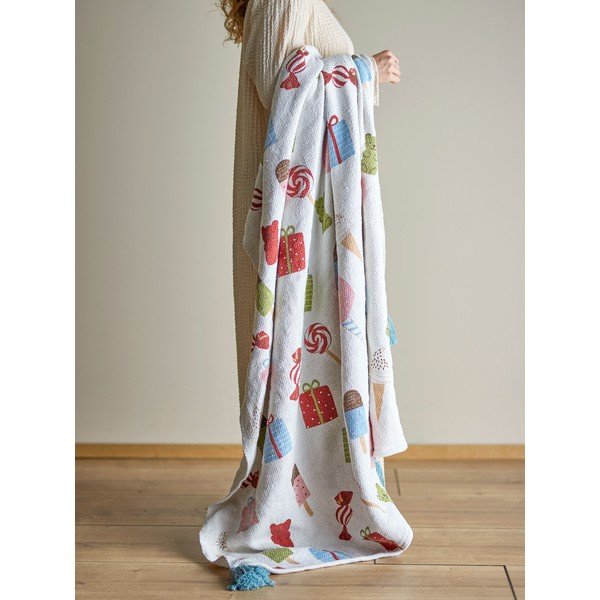 Vaikiškas pledas baltos spalvos 130x160 cm Sweets – Bloomingville Mini-image-1