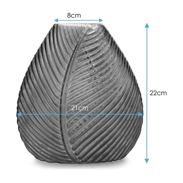 Vaza iš stiklo žalios spalvos (aukštis 22 cm) Terrassa – AmeliaHome-image-3
