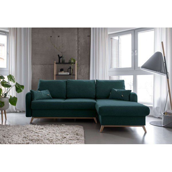 Turkio spalvos sofa-lova Miuform Scandic Lagom, dešinysis kampas-image-1